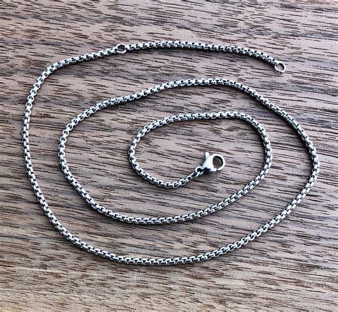 stainless steel box chain necklace|are box chain necklaces strong.